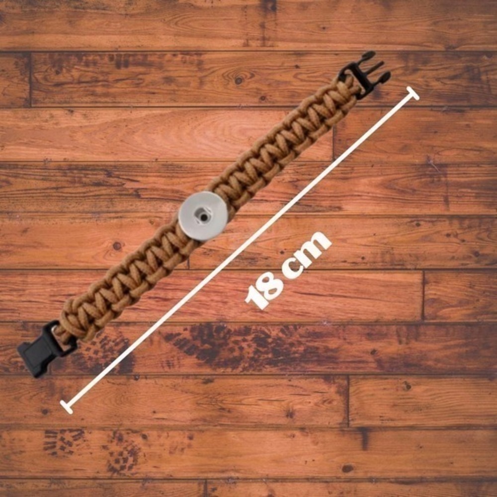 Brown Rope Snap Button Bracelet - Picture 3 of 4
